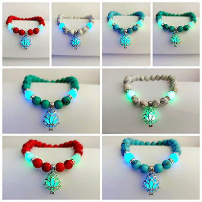 Fashion Flower Natural Stone Turquoise Bracelets 1 Piece