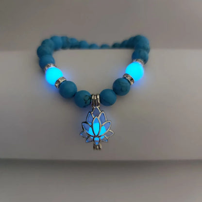 Fashion Flower Natural Stone Turquoise Bracelets 1 Piece