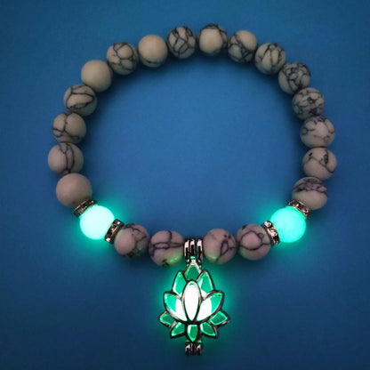 Fashion Flower Natural Stone Turquoise Bracelets 1 Piece