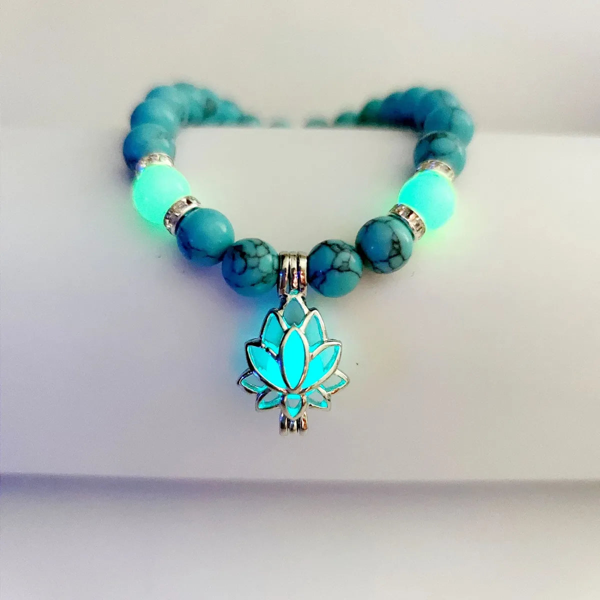 Fashion Flower Natural Stone Turquoise Bracelets 1 Piece