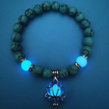 Fashion Flower Natural Stone Turquoise Bracelets 1 Piece