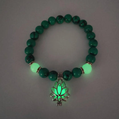 Fashion Flower Natural Stone Turquoise Bracelets 1 Piece