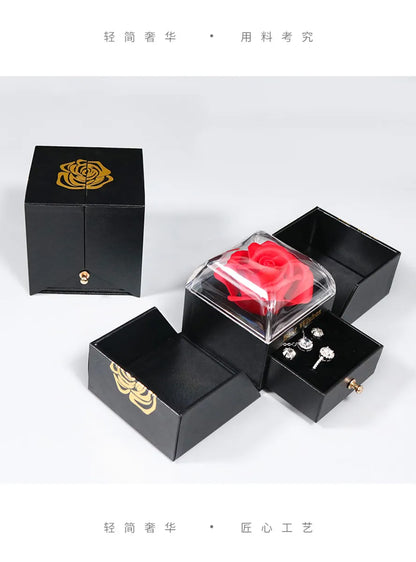 Fashion Flower Paper Valentine'S Day Jewelry Boxes