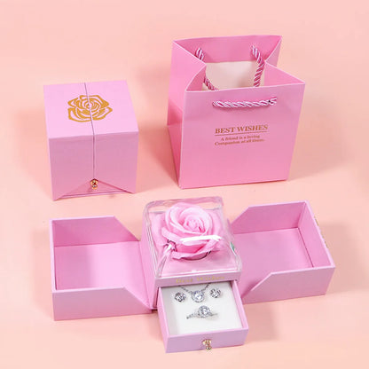 Fashion Flower Paper Valentine'S Day Jewelry Boxes