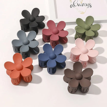 Women'S Fashion Flower Plastic Handmade Hair Claws