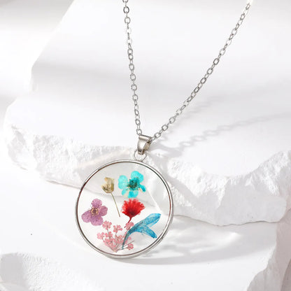 Fashion Flower Resin Enamel Women's Earrings Necklace