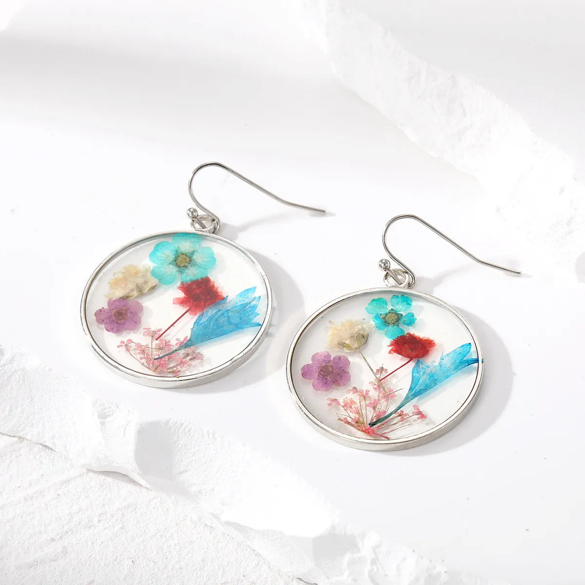 Fashion Flower Resin Enamel Women's Earrings Necklace