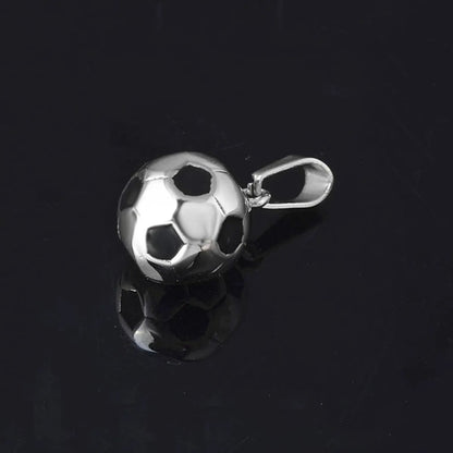 Fashion Football Titanium Steel Polishing Pendant Necklace 1 Piece