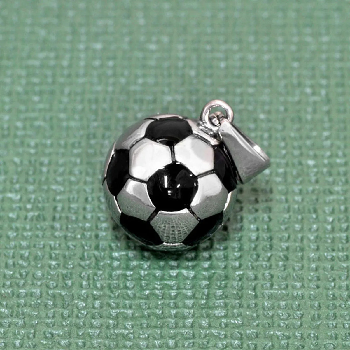 Fashion Football Titanium Steel Polishing Pendant Necklace 1 Piece