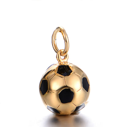 Fashion Football Titanium Steel Stoving Varnish Pendant Necklace 1 Piece