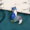 Fashion Fox Alloy Rhinestone Enamel Unisex Brooches