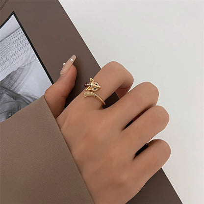 Fashion Fox Copper Plating Open Ring 1 Piece