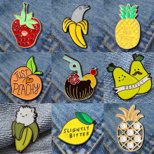 Fashion Fruit Alloy Enamel Unisex Brooches