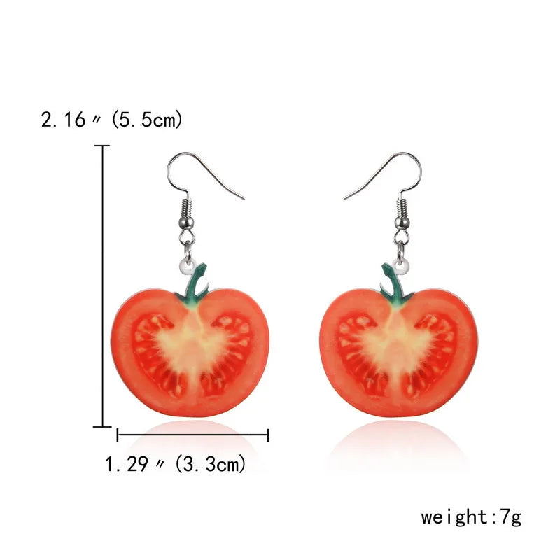 Fashion Fruit Arylic Women'S Drop Earrings 1 Pair