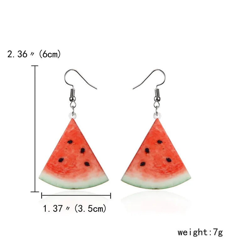 Fashion Fruit Arylic Women'S Drop Earrings 1 Pair