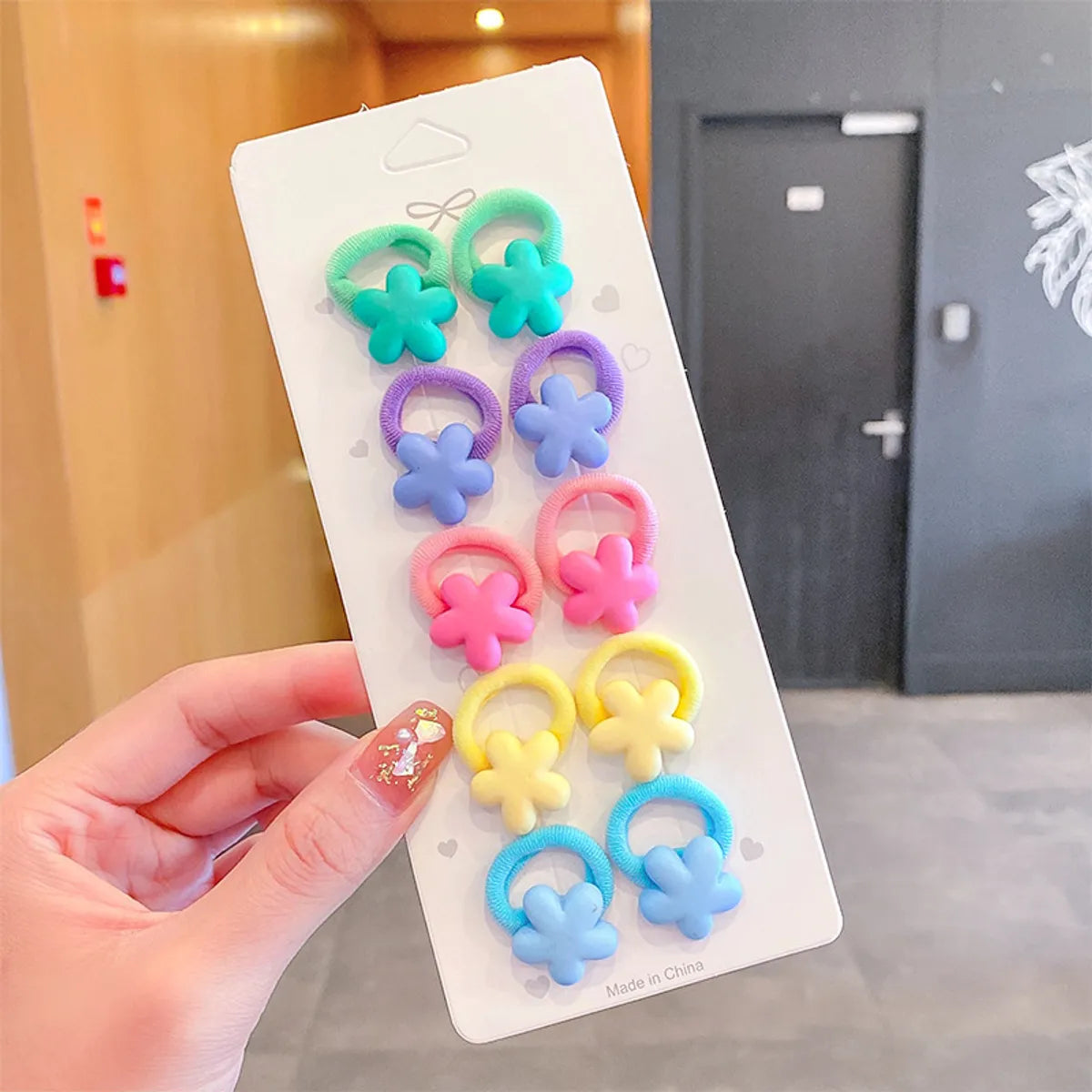 Fashion Fruit Flower Cloth Handmade Hair Tie 1 Set