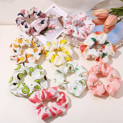 Fashion Fruit Pattern Children'S Hair Scrunchies Wholesale