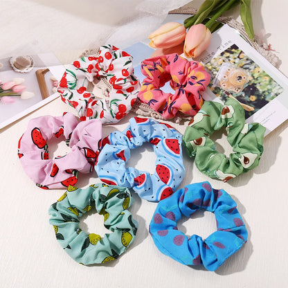 Fashion Fruit Pattern Children'S Hair Scrunchies Wholesale