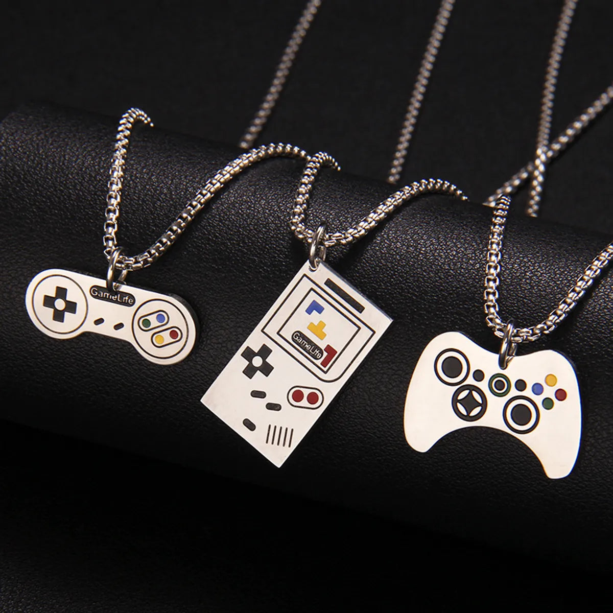 Fashion Gamepad 201 Stainless Steel Enamel Unisex Pendant Necklace