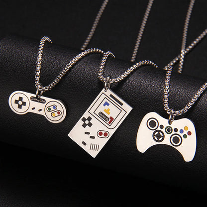 Fashion Gamepad 201 Stainless Steel Enamel Unisex Pendant Necklace