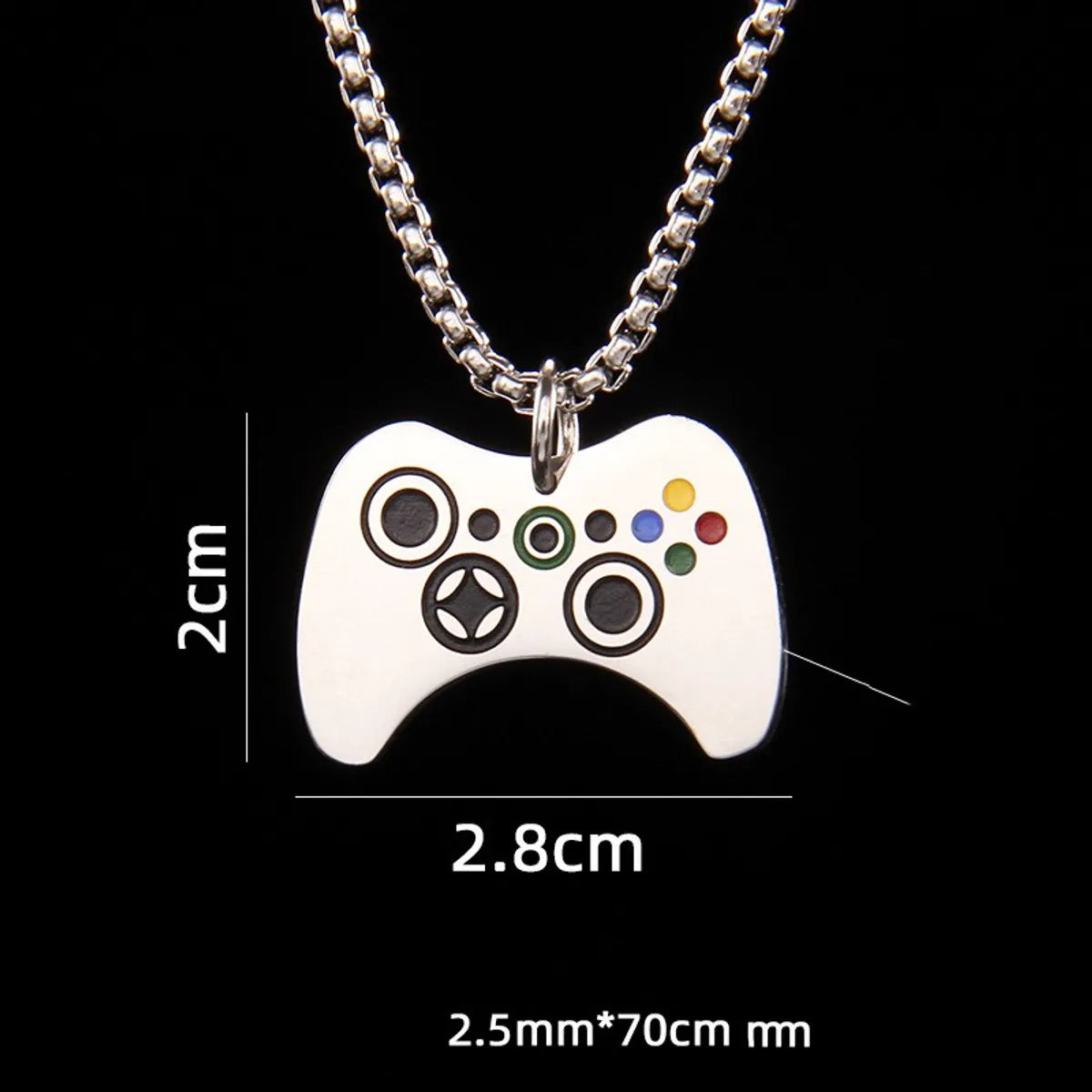 Fashion Gamepad 201 Stainless Steel Enamel Unisex Pendant Necklace