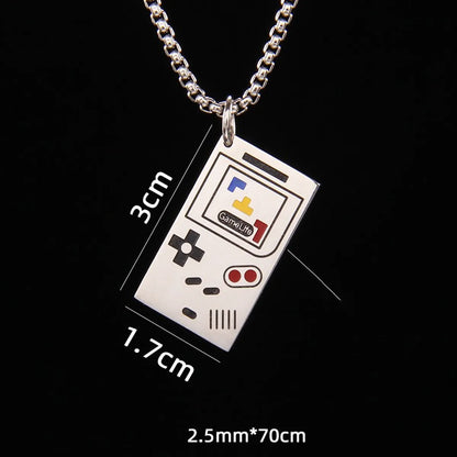 Fashion Gamepad 201 Stainless Steel Enamel Unisex Pendant Necklace