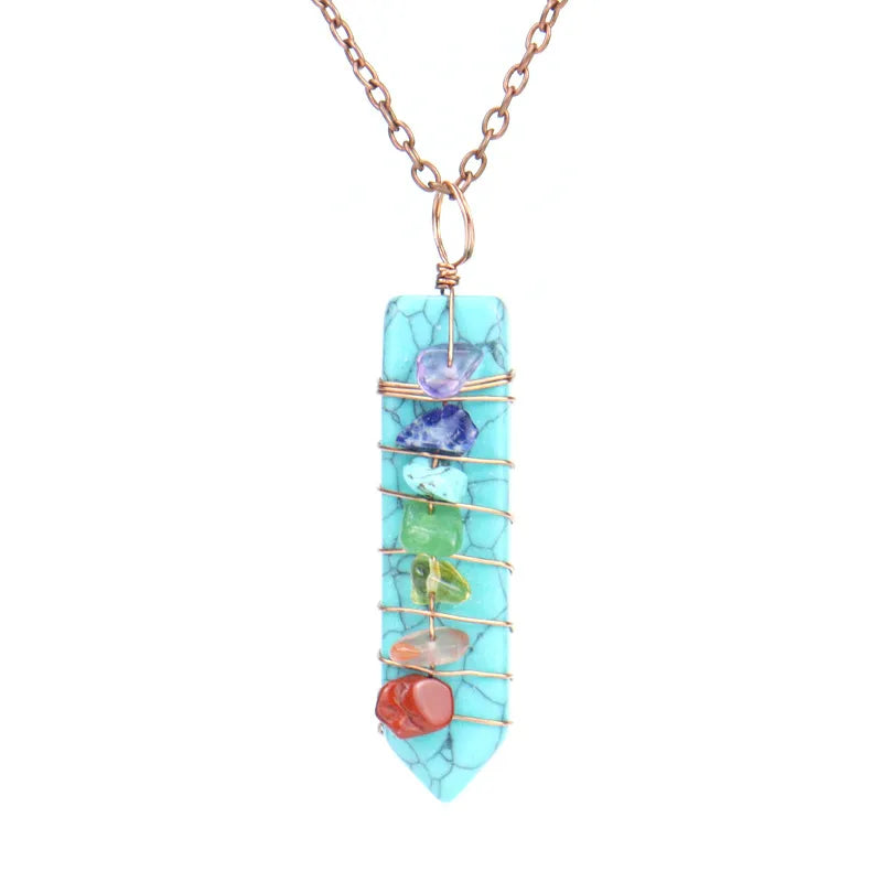 Fashion Geometric Agate Beaded Pendant Necklace 1 Piece