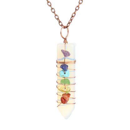 Fashion Geometric Agate Beaded Pendant Necklace 1 Piece