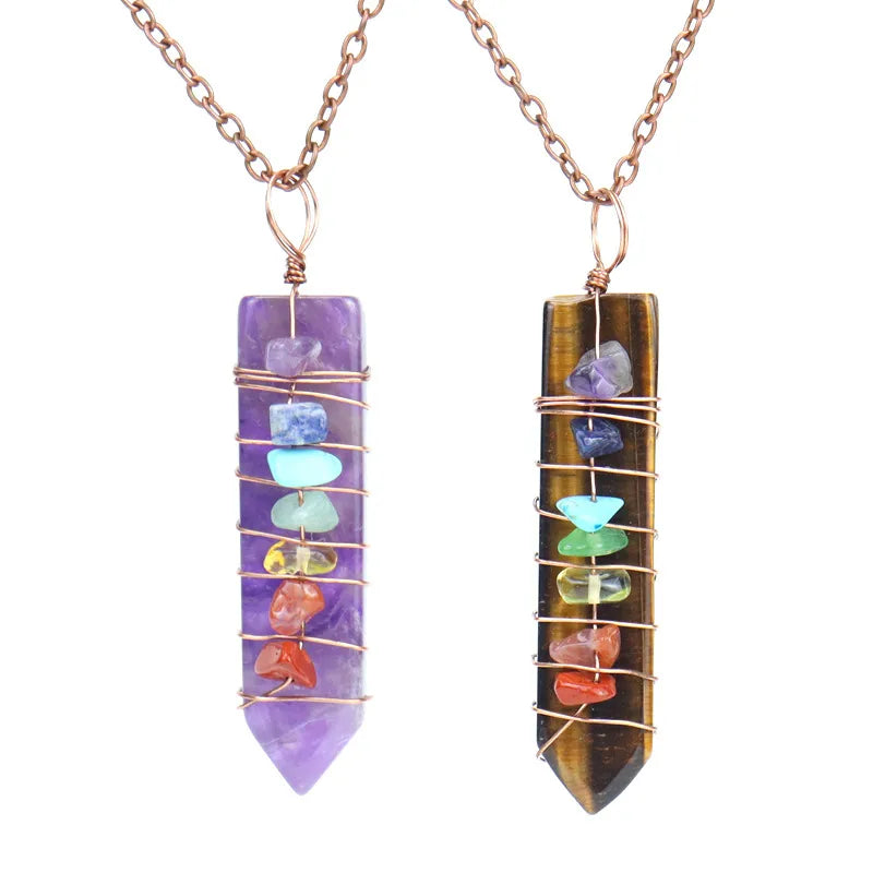 Fashion Geometric Agate Beaded Pendant Necklace 1 Piece