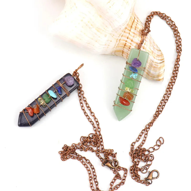 Fashion Geometric Agate Beaded Pendant Necklace 1 Piece