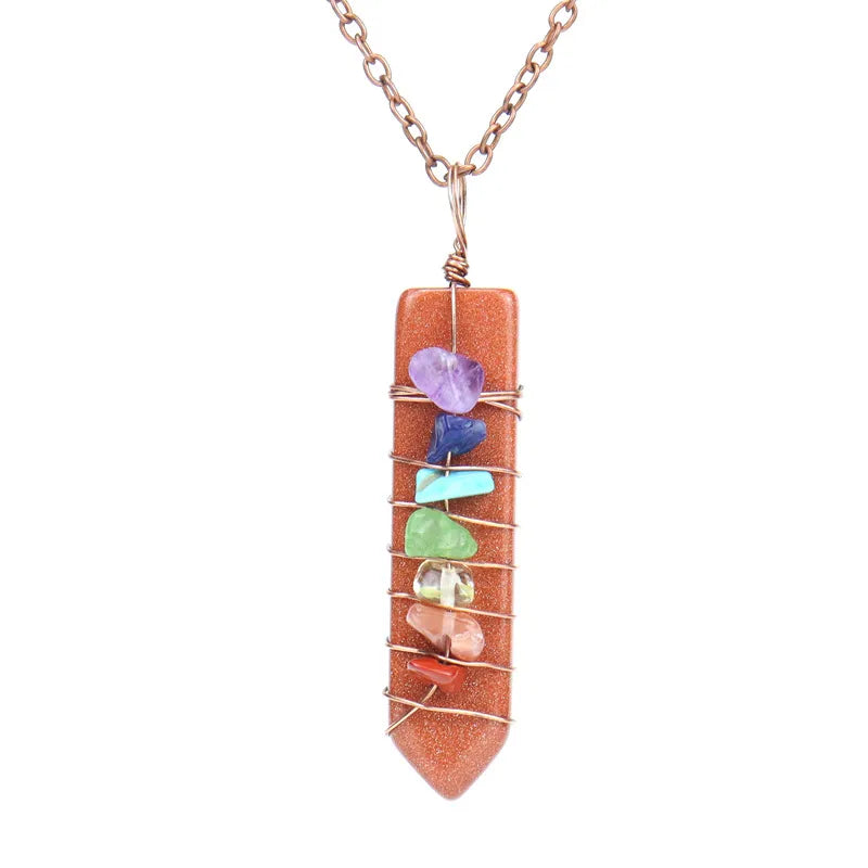 Fashion Geometric Agate Beaded Pendant Necklace 1 Piece