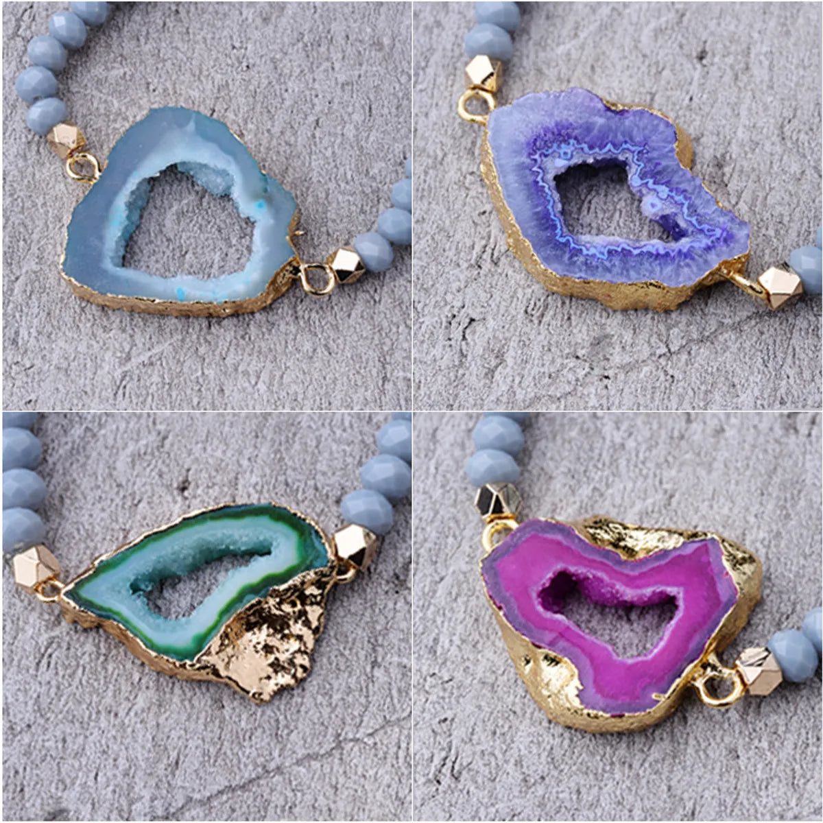 Fashion Geometric Agate Bracelets