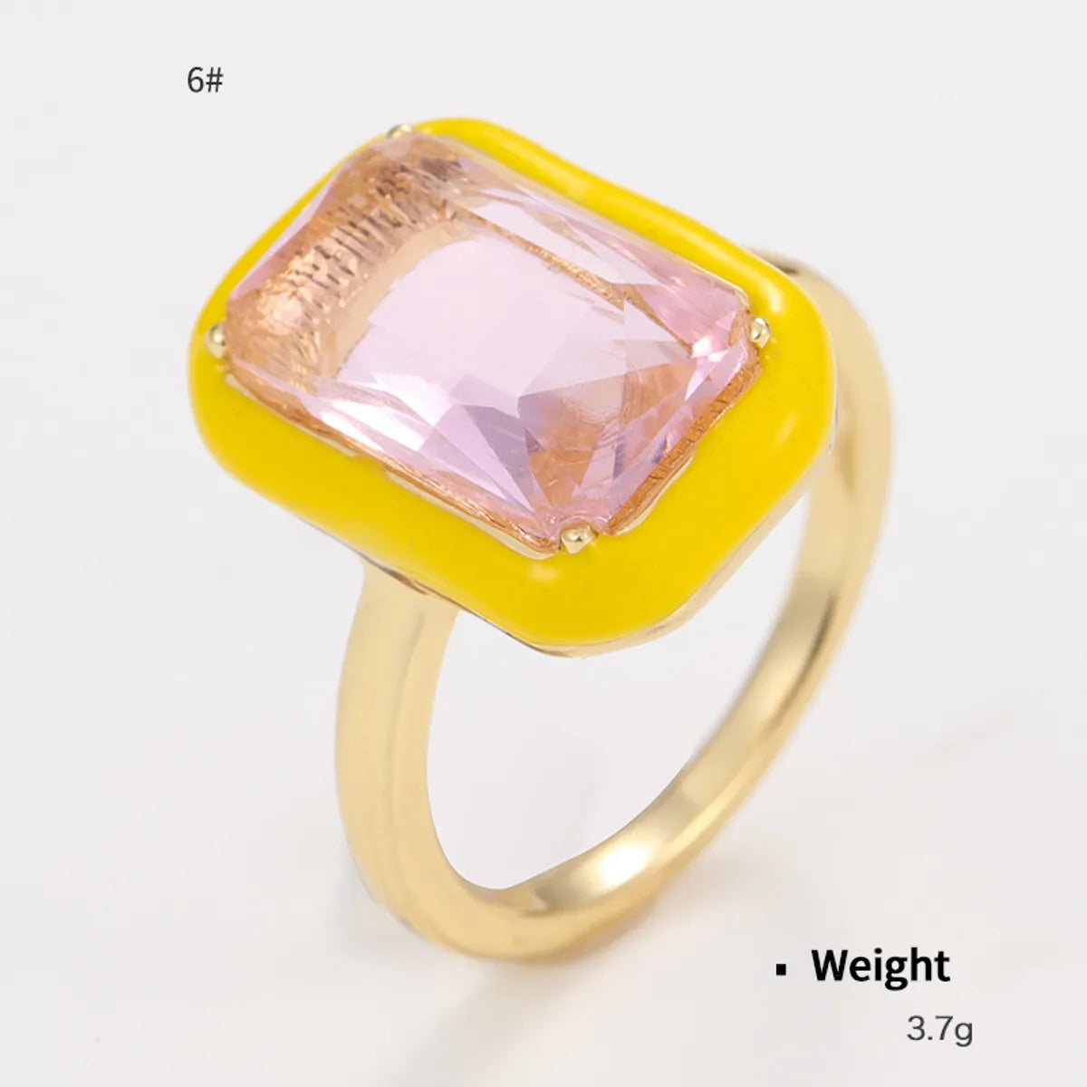 Fashion Geometric Alloy Enamel Zircon Women'S Rings