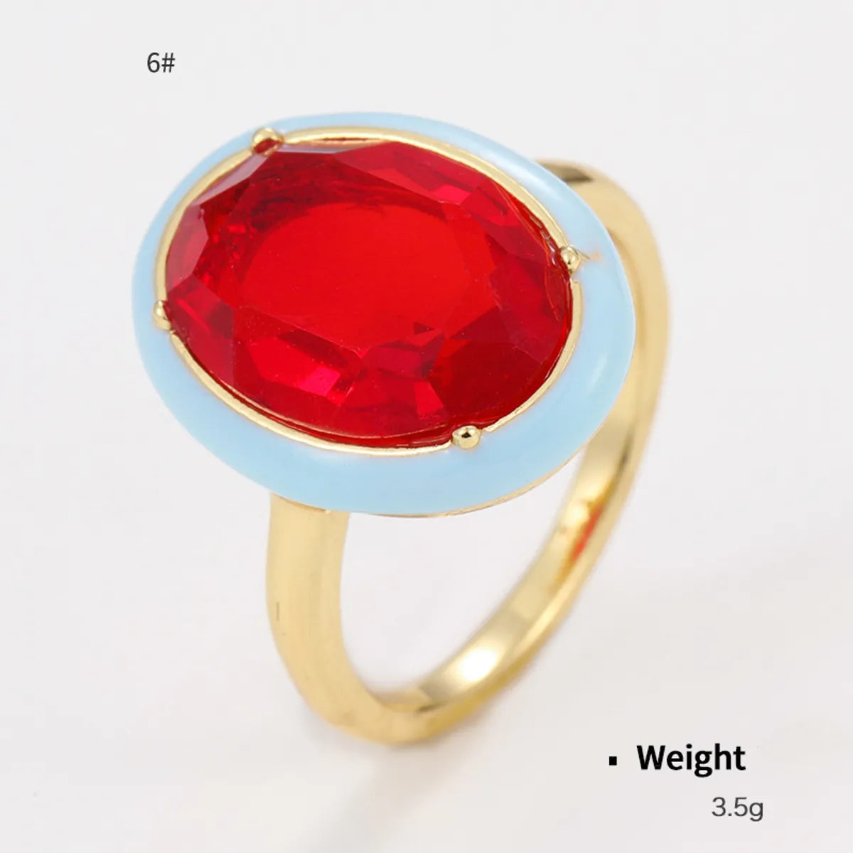 Fashion Geometric Alloy Enamel Zircon Women'S Rings