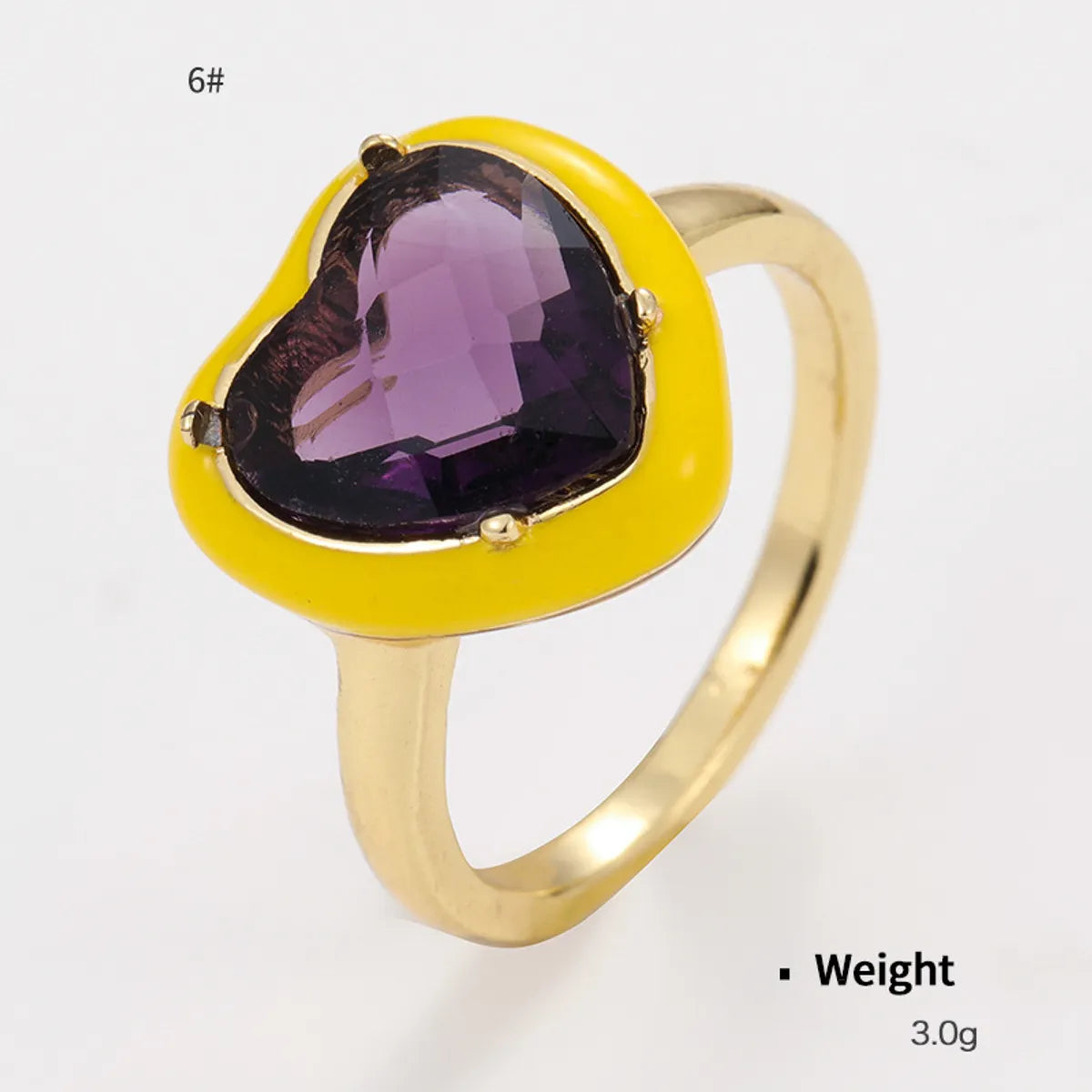 Fashion Geometric Alloy Enamel Zircon Women'S Rings