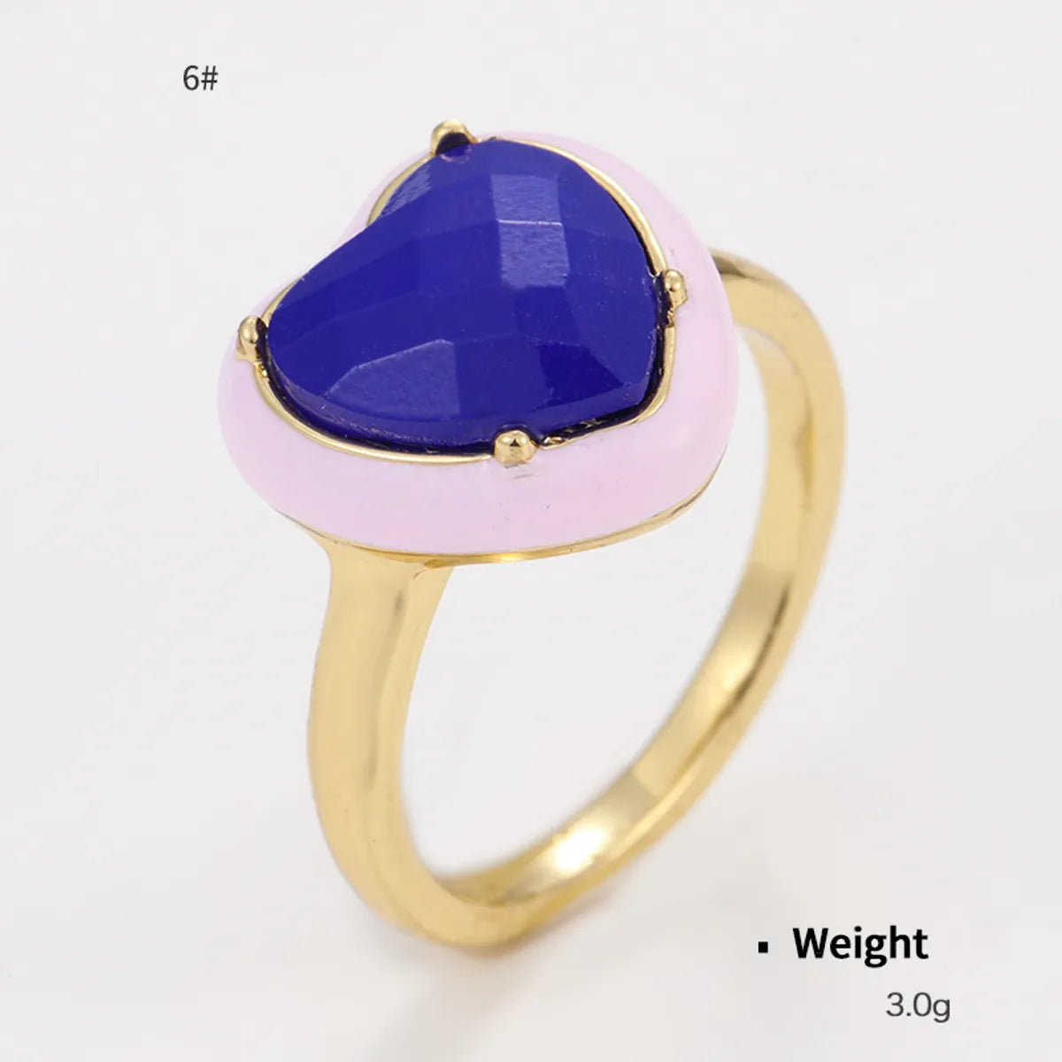 Fashion Geometric Alloy Enamel Zircon Women'S Rings