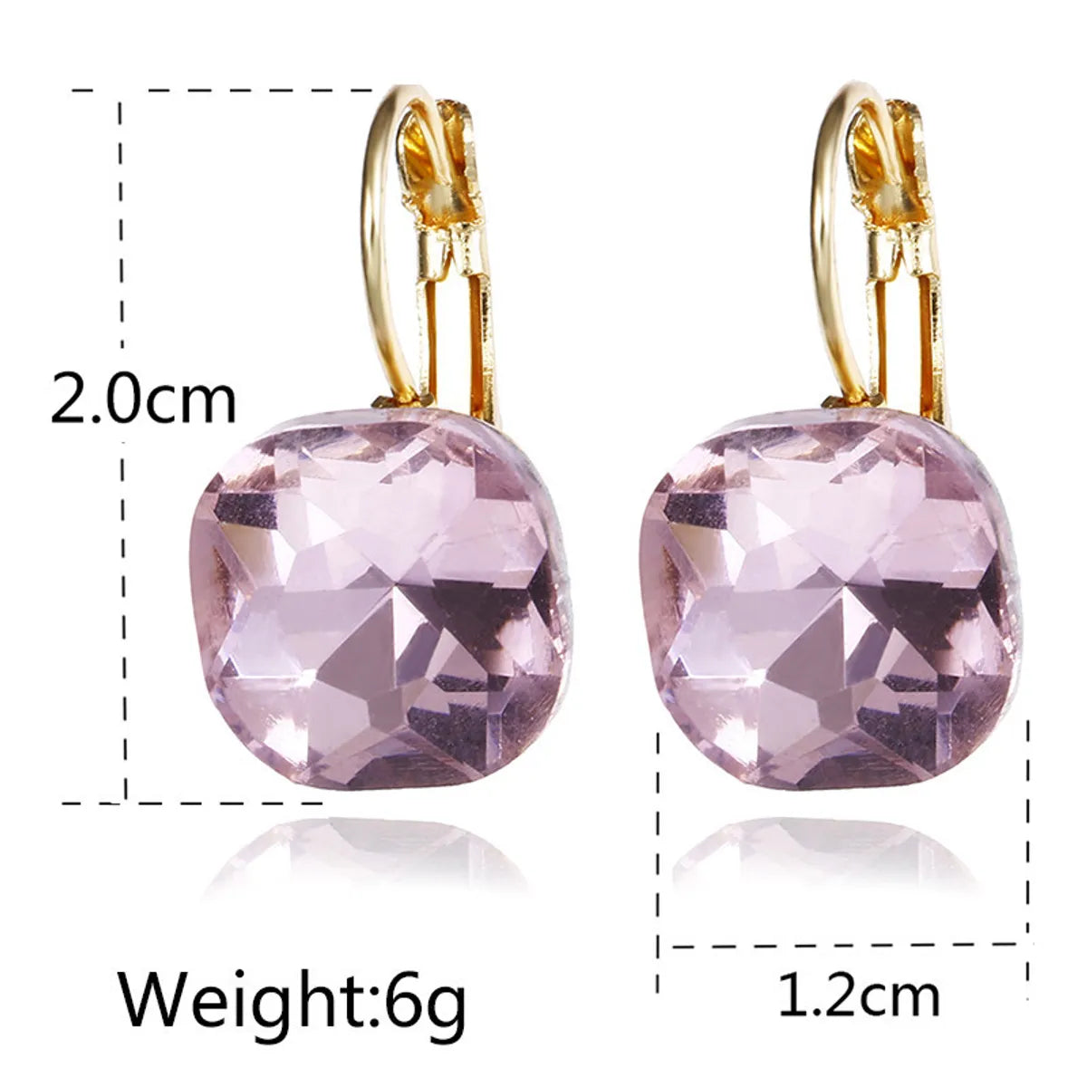 Fashion Geometric Alloy Inlay Artificial Gemstones Women'S Drop Earrings 1 Pair