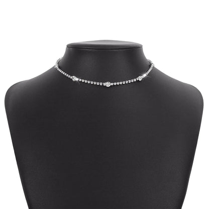 Fashion Geometric Alloy Inlay Rhinestone Choker