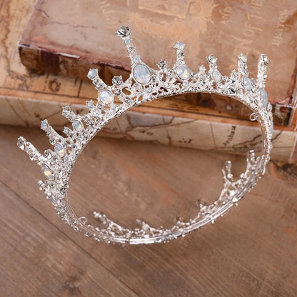 Fashion Geometric Alloy Inlay Rhinestones Crown 1 Piece