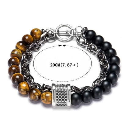 Fashion Geometric Alloy Natural Stone Bracelets Beaded