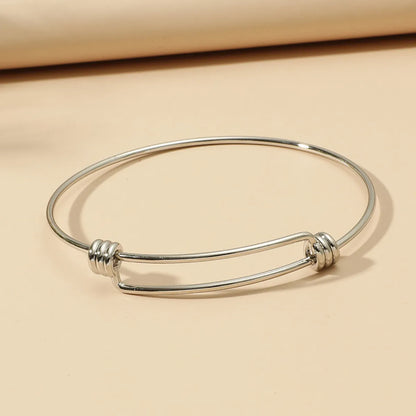 Fashion Geometric Alloy No Inlaid Bangle