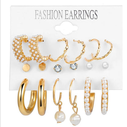 Novelty Plating Alloy Artificial Pearls Earrings