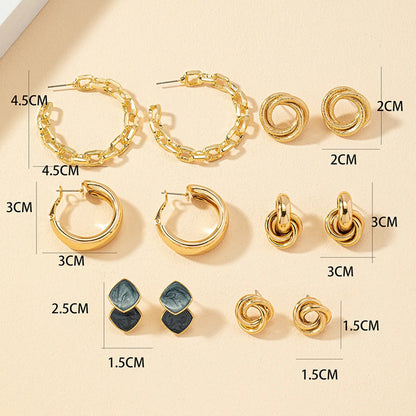 Fashion Geometric Alloy Plating Alloy Women's Ear Studs 1 Set