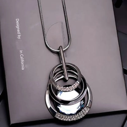 Fashion Geometric Alloy Plating Artificial Crystal Women'S Necklace