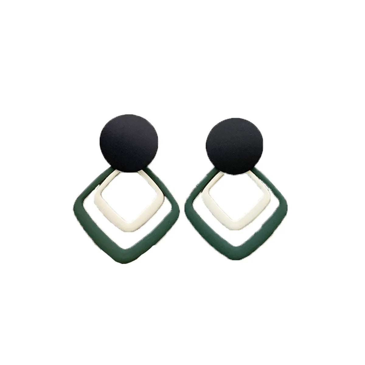 Fashion Geometric Alloy Plating Artificial Diamond Women's Earrings 1 Pair