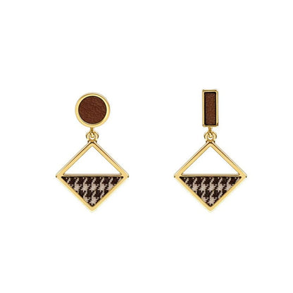 Fashion Geometric Alloy Plating Artificial Gemstones Women's Earrings 1 Pair