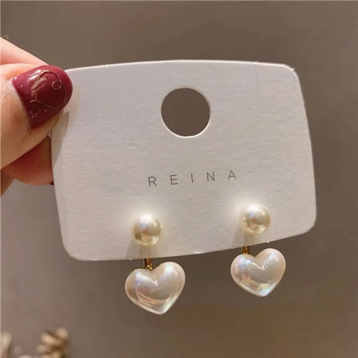 Fashion Geometric Alloy Plating Artificial Pearls Women'S Earrings 1 Pair