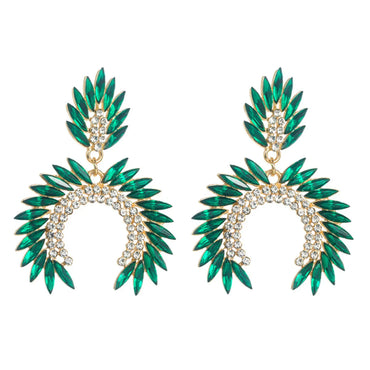 Fashion Geometric Alloy Plating Inlay Rhinestone Drop Earrings