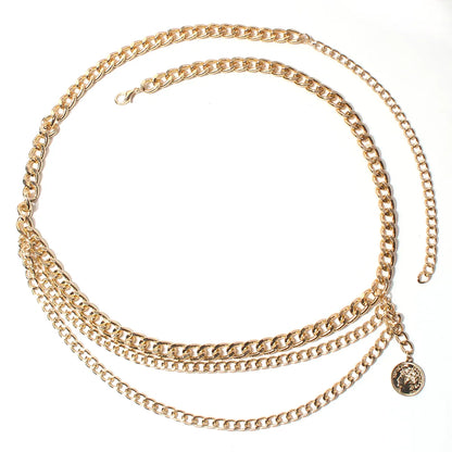 Fashion Geometric Alloy Plating No Inlaid Waist Chain