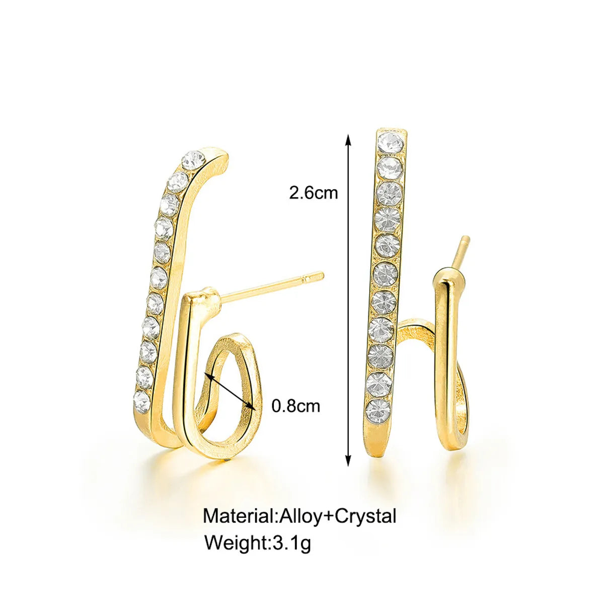 Fashion Geometric Alloy Plating Women's Ear Studs 1 Pair